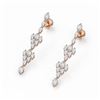Image 1 : 5.28 ctw Marquise Cut Diamond Designer Earrings 18K Rose Gold