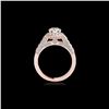 Image 2 : 1.8 ctw Certified Diamond Solitaire Halo Ring 10K Rose Gold