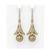 Image 1 : 4.33 ctw Diamond and Pearl Earrings 18K Yellow Gold