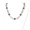 Image 1 : 17.27 ctw Diamond and Pearl Necklace 18K Rose Gold