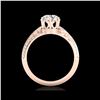 Image 2 : 1 ctw VS/SI Diamond Art Deco Ring 18K Rose Gold