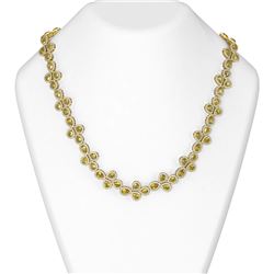 81.53 ctw Canary Citrine & Diamond Necklace 18K Yellow Gold