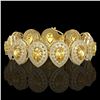 Image 1 : 46.44 ctw Canary Citrine & Diamond Victorian Bracelet 14K Yellow Gold