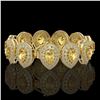 Image 2 : 46.44 ctw Canary Citrine & Diamond Victorian Bracelet 14K Yellow Gold