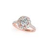 Image 1 : 2.05 ctw Certified VS/SI Diamond Halo Ring 18K Rose Gold