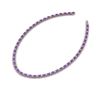 Image 2 : 46.5 ctw Amethyst & VS/SI Diamond Eternity Necklace 10K Rose Gold