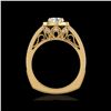 Image 1 : 1.55 ctw VS/SI Diamond Solitaire Art Deco Ring 18K Yellow Gold
