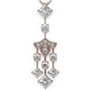 Image 1 : 2.75 ctw Princess Cut Diamond Necklace 18K Rose Gold