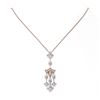 Image 2 : 2.75 ctw Princess Cut Diamond Necklace 18K Rose Gold
