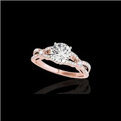 1.35 ctw Certified Diamond Solitaire Ring 10K Rose Gold