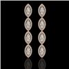 Image 1 : 5.33 ctw Marquise Cut Diamond Micro Pave Earrings 18K Rose Gold