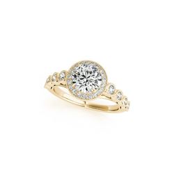 1.93 ctw Certified VS/SI Diamond Halo Ring 18K Yellow Gold