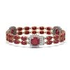 Image 2 : 40.35 ctw Ruby & Diamond Bracelet 14K Rose Gold