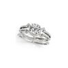 Image 1 : 1.01 ctw Certified VS/SI Diamond 2pc Wedding Set 14K White Gold