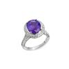 Image 1 : 6.25 ctw Tanzanite & Diamond Ring 14K White Gold
