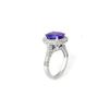 Image 2 : 6.25 ctw Tanzanite & Diamond Ring 14K White Gold