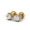 Image 1 : 1.07 ctw VS/SI Diamond Solitaire Art Deco Stud Earrings 18K Yellow Gold