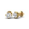 Image 2 : 1.07 ctw VS/SI Diamond Solitaire Art Deco Stud Earrings 18K Yellow Gold