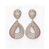 Image 1 : 8.83 ctw Diamond Earrings 18K Rose Gold