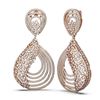 Image 2 : 8.83 ctw Diamond Earrings 18K Rose Gold