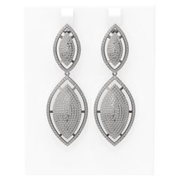 6 ctw Diamond Earrings 18K White Gold
