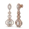 Image 2 : 3.82 ctw Marquise Diamond Earrings 18K Rose Gold