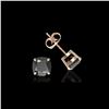 Image 2 : 6 ctw Cushion Black Diamond Designer Earrings 14K Rose Gold