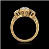 Image 1 : 1.66 ctw VS/SI Diamond Solitaire Art Deco 3 Stone Ring 18K Yellow Gold