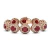 Image 1 : 49.17 ctw Certified Ruby & Diamond Victorian Bracelet 14K Rose Gold