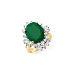 5.41 ctw Emerald & Diamond Ring 14K Yellow Gold