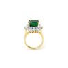 Image 2 : 5.41 ctw Emerald & Diamond Ring 14K Yellow Gold