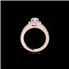 Image 2 : 1.5 ctw Certified Diamond Solitaire Halo Ring 10K Rose Gold