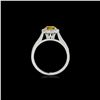 Image 2 : 1.65 ctw Certified SI/I Fancy Intense Yellow Diamond Ring 10K White Gold