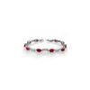 Image 1 : 4.25 ctw Ruby & Diamond Bracelet 14K White Gold
