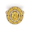 Image 2 : 7.21 ctw Canary Citrine & VS Diamond Ring 18K Yellow Gold