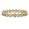 Image 2 : 15.58 ctw Cushion Cut Diamond Micro Pave Bracelet 18K Yellow Gold