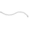Image 1 : Sterling Silver Round Diamond Heart Outline Link Bracelet 1/12 Cttw