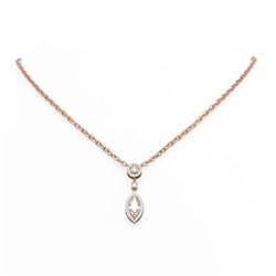1.61 ctw Marquise Diamond Necklace 18K Rose Gold