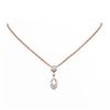 Image 1 : 1.61 ctw Marquise Diamond Necklace 18K Rose Gold