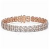 Image 1 : 20 ctw Cushion and Marquise Cut Diamond Bracelet 18K Rose Gold