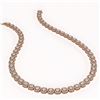 Image 2 : 24.4 ctw Cushion Cut Diamond Micro Pave Necklace 18K Rose Gold