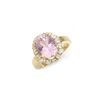 Image 1 : 7.65 ctw Kunzite & Diamond Ring 10K Yellow Gold
