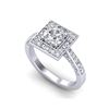 Image 1 : 1.1 ctw VS/SI Diamond Art Deco Ring 18K White Gold