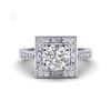 Image 2 : 1.1 ctw VS/SI Diamond Art Deco Ring 18K White Gold