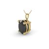 Image 1 : 5.0 ctw Oval Black Diamond Designer Necklace 14K Yellow Gold