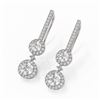Image 1 : 2.5 ctw Diamond Designer Earrings 18K White Gold
