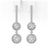 Image 2 : 2.5 ctw Diamond Designer Earrings 18K White Gold