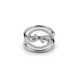 0.60 ctw Certified VS/SI Diamond Fashion Ring 18K White Gold