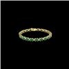 Image 2 : 23.5 ctw Emerald & VS/SI Diamond Eternity Bracelet 10K Yellow Gold