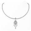 Image 1 : 18 ctw Mixed Cut Diamond Designer Necklace 18K White Gold